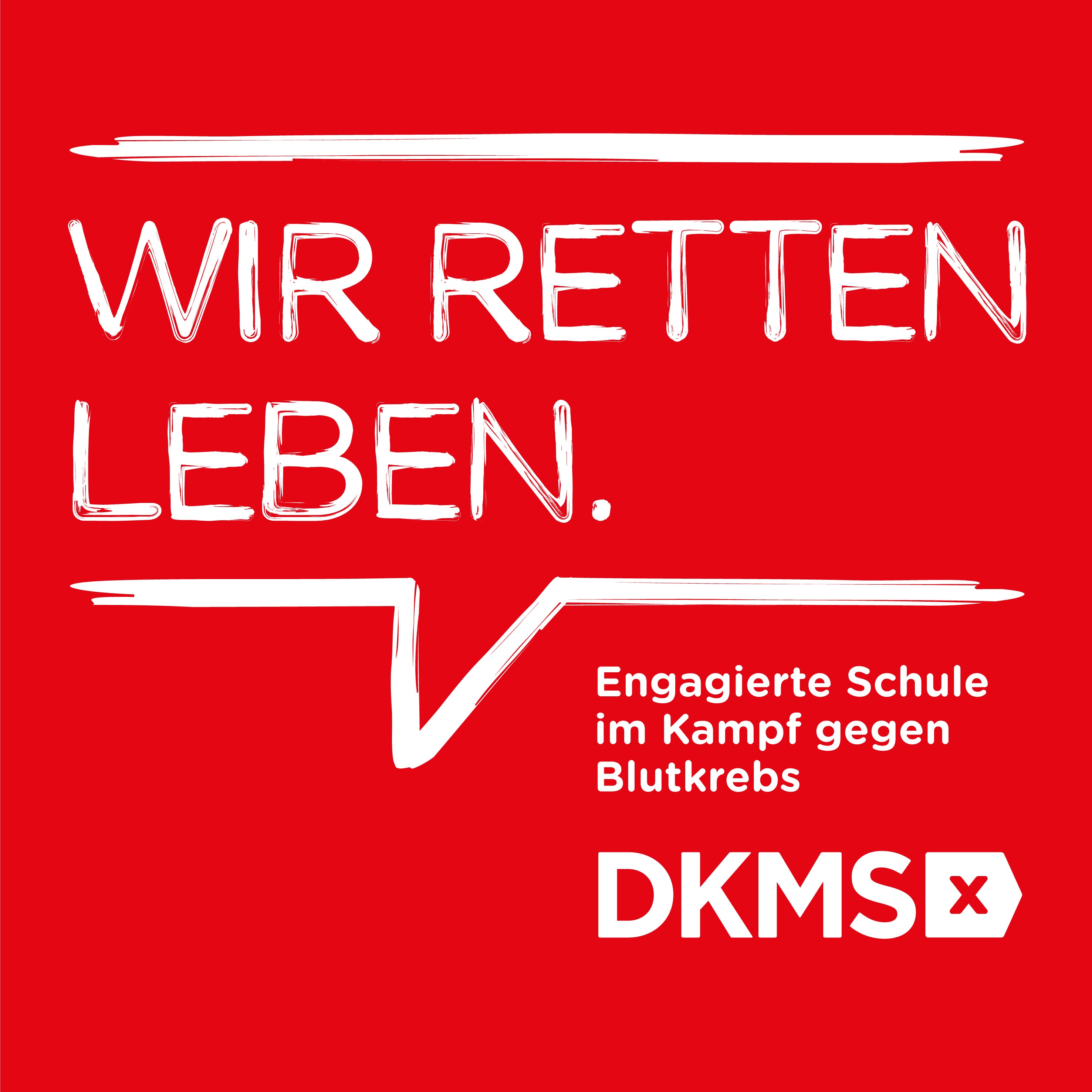Ein Siegel: "Engagierte Schule im Kampf gegen Blutkrebs"